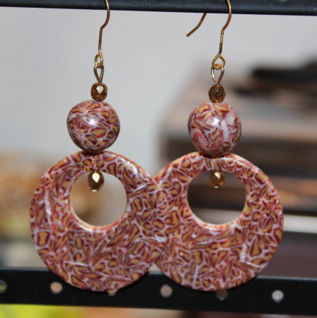 Boucles d'oreilles léopard anneaux pendantes 5 euros